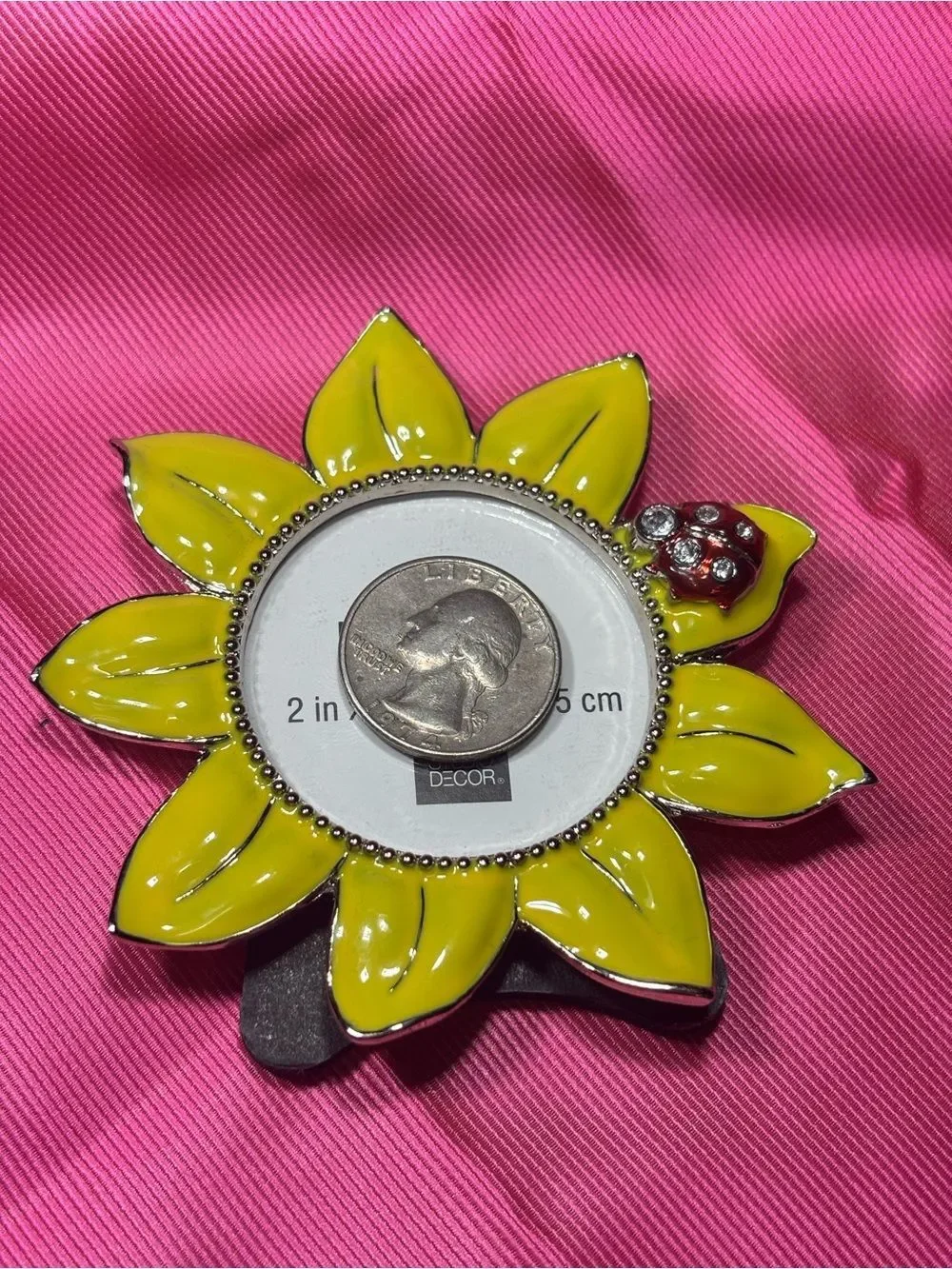 New Sunflower Mini Picture Frame 2x2” - Yellow